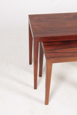 Danish Rosewood Nesting Tables by Severin Hansen for Haslev Møbelsnedkeri, 1960s, Set of 3-FK-600722