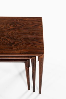 Danish Rosewood Nestings Tables by Erik Riisager Hansen for Haslev Møbelsnedkeri, 1950s, Set of 3-SC-777277