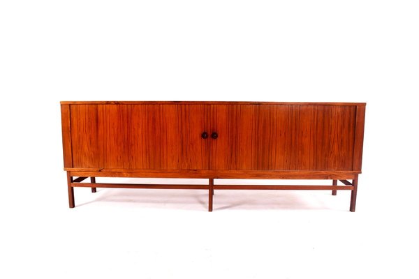 Danish Rosewood Sideboard with Tambour Doors, 1960s-XWB-627726