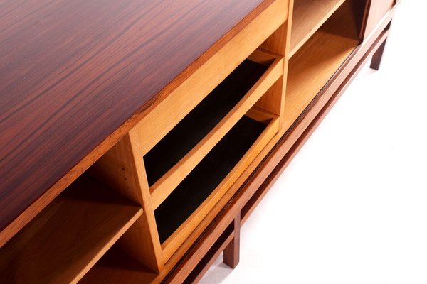 Danish Rosewood Sideboard with Tambour Doors, 1960s-XWB-627726