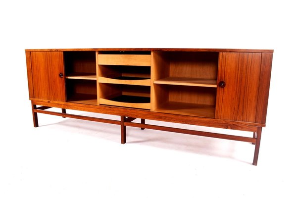 Danish Rosewood Sideboard with Tambour Doors, 1960s-XWB-627726