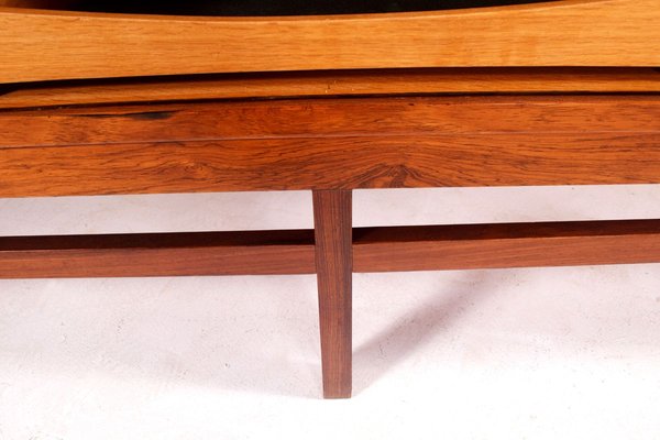 Danish Rosewood Sideboard with Tambour Doors, 1960s-XWB-627726