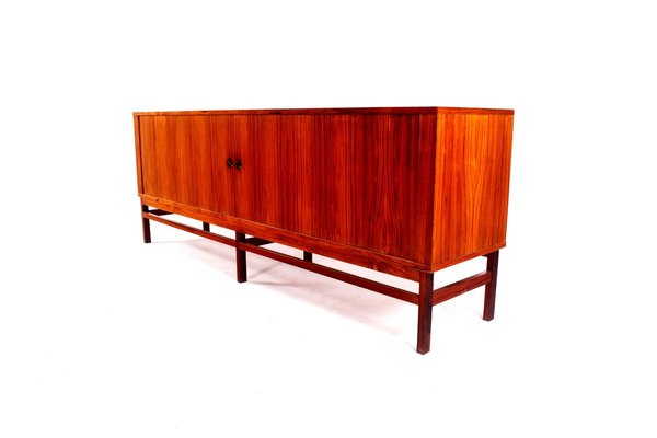 Danish Rosewood Sideboard with Tambour Doors, 1960s-XWB-627726