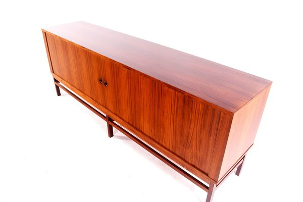 Danish Rosewood Sideboard with Tambour Doors, 1960s-XWB-627726