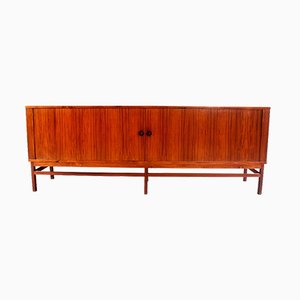 Danish Rosewood Sideboard with Tambour Doors, 1960s-XWB-627726