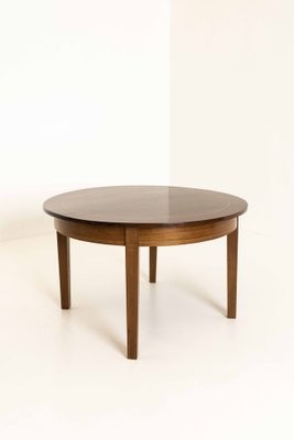 Danish Round Coffee Table in Mahogany, 1960s-UQV-1264073