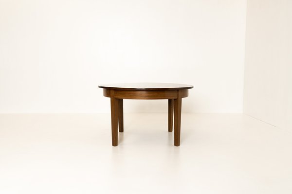 Danish Round Coffee Table in Mahogany, 1960s-UQV-1264073