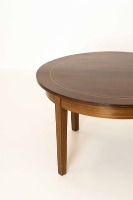 Danish Round Coffee Table in Mahogany, 1960s-UQV-1264073