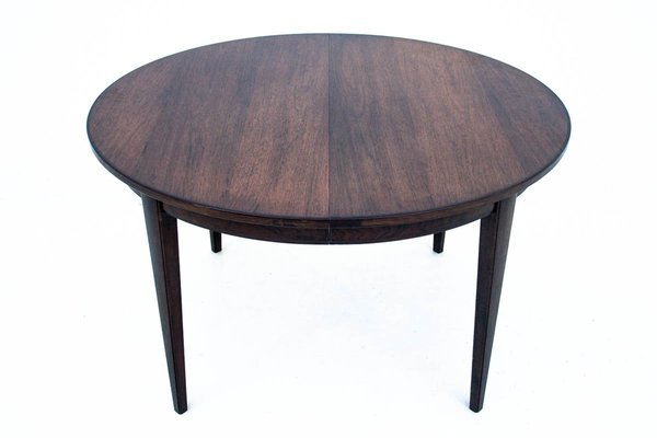 Danish Round Rosewood Dining Table, 1960s-BXB-901130