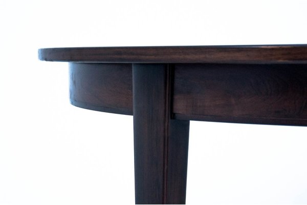 Danish Round Rosewood Dining Table, 1960s-BXB-901130