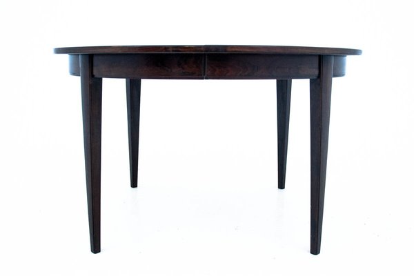 Danish Round Rosewood Dining Table, 1960s-BXB-901130