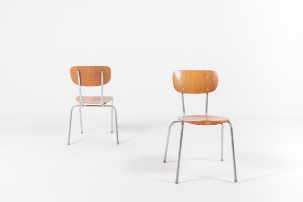 Danish School Chairs, 1960s, Set of 4-KMC-1300504