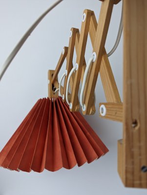 Danish Scissors Lamp in Wood, 1960-JJT-1347771