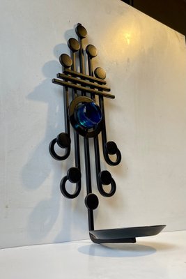 Danish Sculptural Wall Candleholder from Dantoft Kunstartikler, 1970s-LCR-1453097