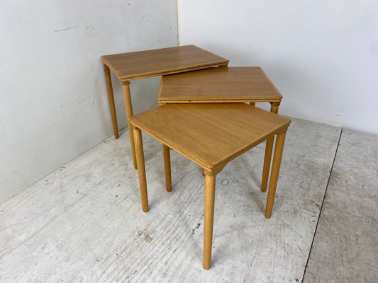 Danish Set Off Nesting Tables by E. W. Bach, 1960s, Set of 3-DE-1081841