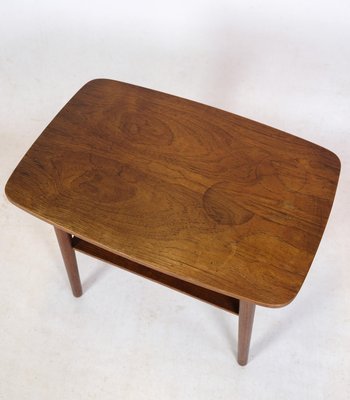 Danish Side Table with Drawer and Shelf in Teak, 1960s-UY-2020825