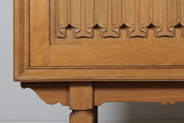 Danish Sideboard in Carved Oak by Henning Kjærnulf, 1970s-QQ-2035770