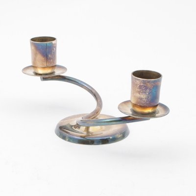 Danish Silver-Plated Candleholder from Berg, 1960s-IXK-748562