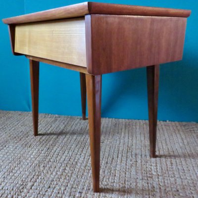 Danish Slanted Drawer Bedside Table, 1950s-AC-1117761