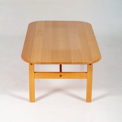 Danish Solid Oak Coffee Table, 1960s-QVY-906036