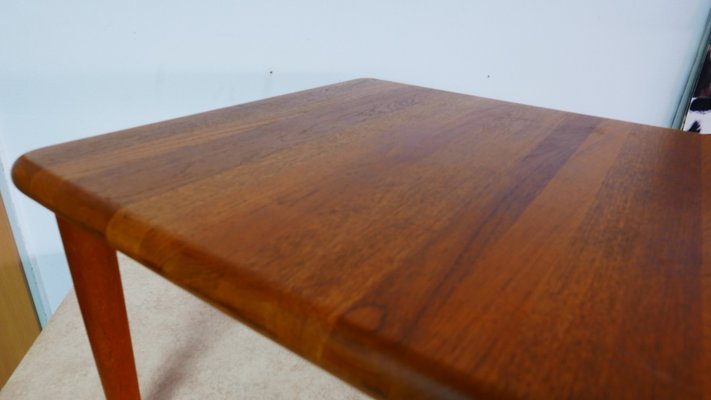 Danish Solid Square Teakwood Coffee Table from Glostrup, 1970s-KK-1078396