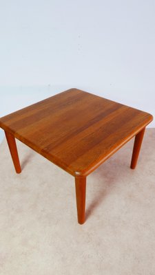 Danish Solid Square Teakwood Coffee Table from Glostrup, 1970s-KK-1078396