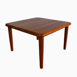 Danish Solid Square Teakwood Coffee Table from Glostrup, 1970s-KK-1078396