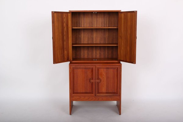 Danish Solid Teak Cabinet by Søren Nissen & Ebbe Gehl for Mikael Laursen, Set of 2-DQ-895573