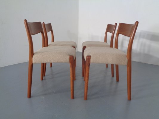 Danish Solid Teak Dining Chairs, 1960s, Set of 4-RDW-713043