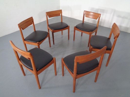 Danish Solid Teak Dining Chairs from Glostrup, 1960s, Set of 6-RDW-711627