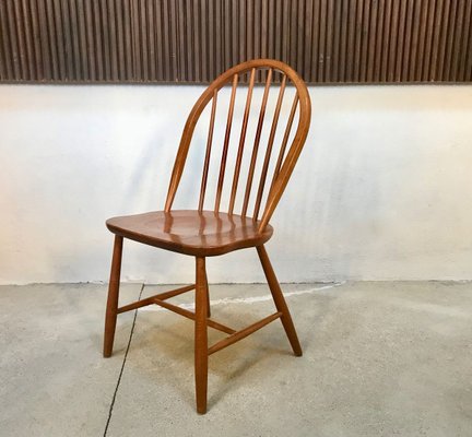 Danish Solid Teak Side Chair by Erik Ole Jørgensen for Tram Chairs, 1960s-JP-768929