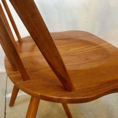 Danish Solid Teak Side Chair by Erik Ole Jørgensen for Tram Chairs, 1960s-JP-768929