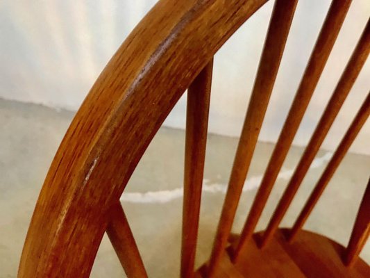 Danish Solid Teak Side Chair by Erik Ole Jørgensen for Tram Chairs, 1960s-JP-768929