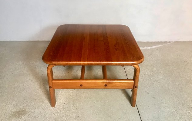 Danish Square Solid Teak Side or Coffee Table, 1960s-JP-952156