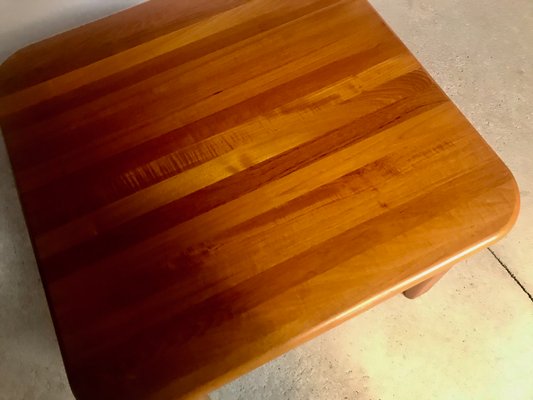 Danish Square Solid Teak Side or Coffee Table, 1960s-JP-952156