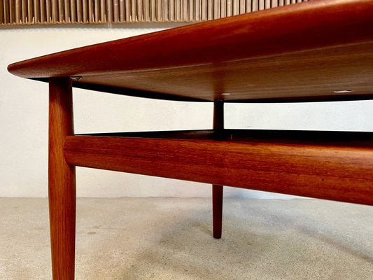 Danish Square Teak Coffee by Grete Jalk for Glostrup, 1960s-JP-1336275