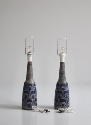 Danish stoneware Table Lamps from Michael Andersen & Sons, 1960s, Set of 2-WRF-1178734