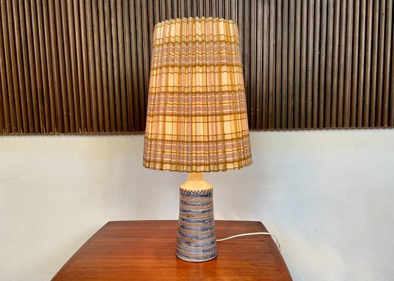 Danish Studio Ceramic Art Table Lamp, 1950s-JP-1336344