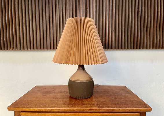 Danish Studio Ceramic Art Table Lamp, 1960s-JP-1335493