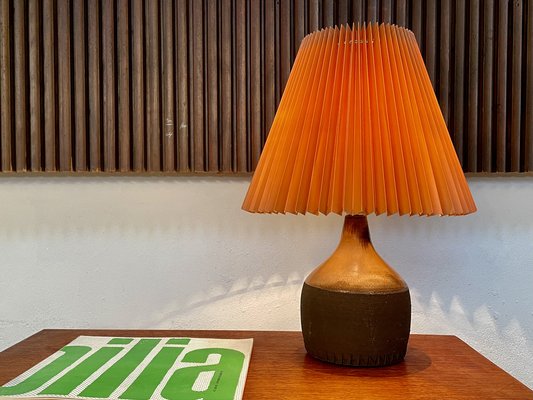 Danish Studio Ceramic Art Table Lamp, 1960s-JP-1335493