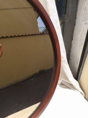 Danish Style Lacquered Wood Mirror, 1970s-HQI-1321709