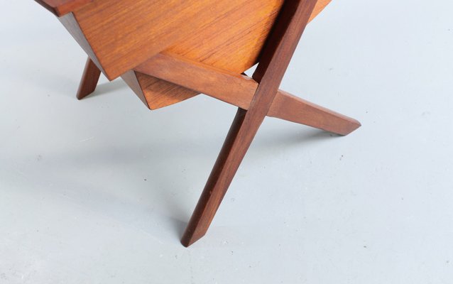 Danish Style Teak Magazine Rack from Wébé, 1950s-XT-900423