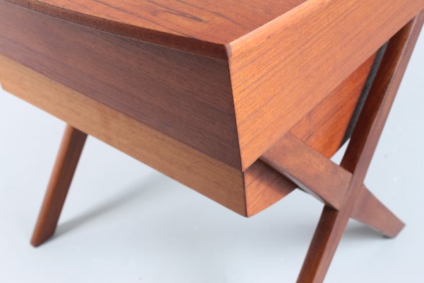 Danish Style Teak Magazine Rack from Wébé, 1950s-XT-900423