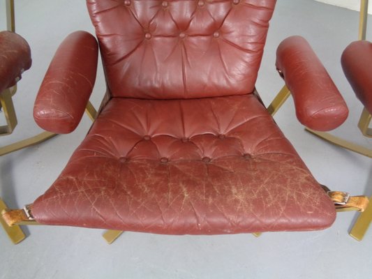 Danish Super Star Leather & Steel Chairs, 1970s, Set of 4-RDW-937633