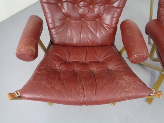 Danish Super Star Leather & Steel Chairs, 1970s, Set of 4-RDW-937633