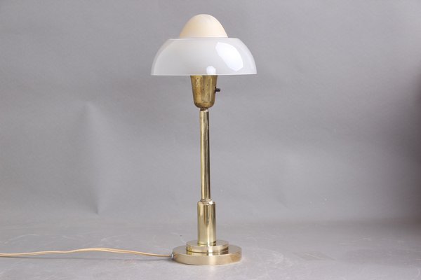 Danish Table Lamp in Brass & Glass from Fog and Mørup, 1920s-DQ-1798103