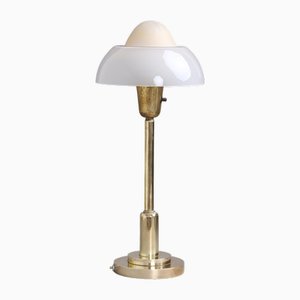 Danish Table Lamp in Brass & Glass from Fog and Mørup, 1920s-DQ-1798103