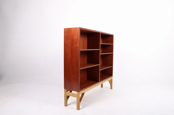 Danish Teak and Oak Bookcase by Børge Mogensen for Fdb, 1960s-FK-1332370