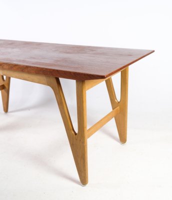 Danish Teak and Oak Coffee Table, 1960s-UY-1454052