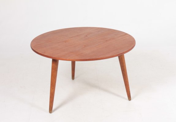 Danish Teak and Oak Coffee Table by Hans J. Wegner for Andreas Tuck, 1950s-FK-574972